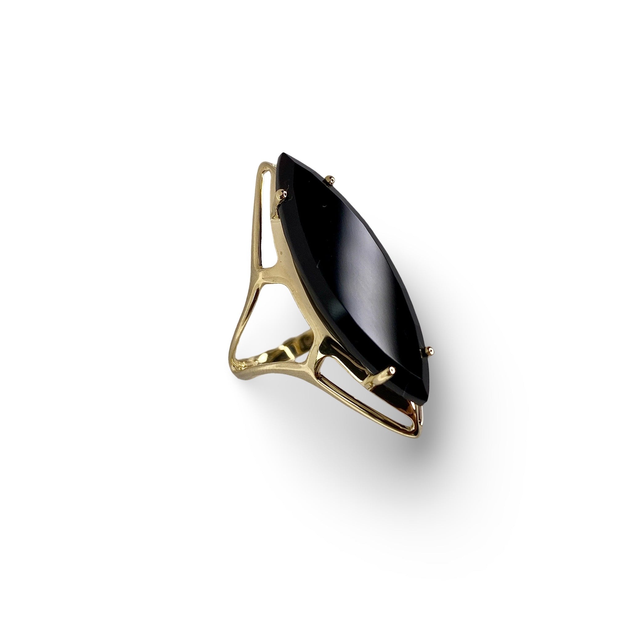 🪐 BLACK ONYX VESICA RING - Hey Babe LA