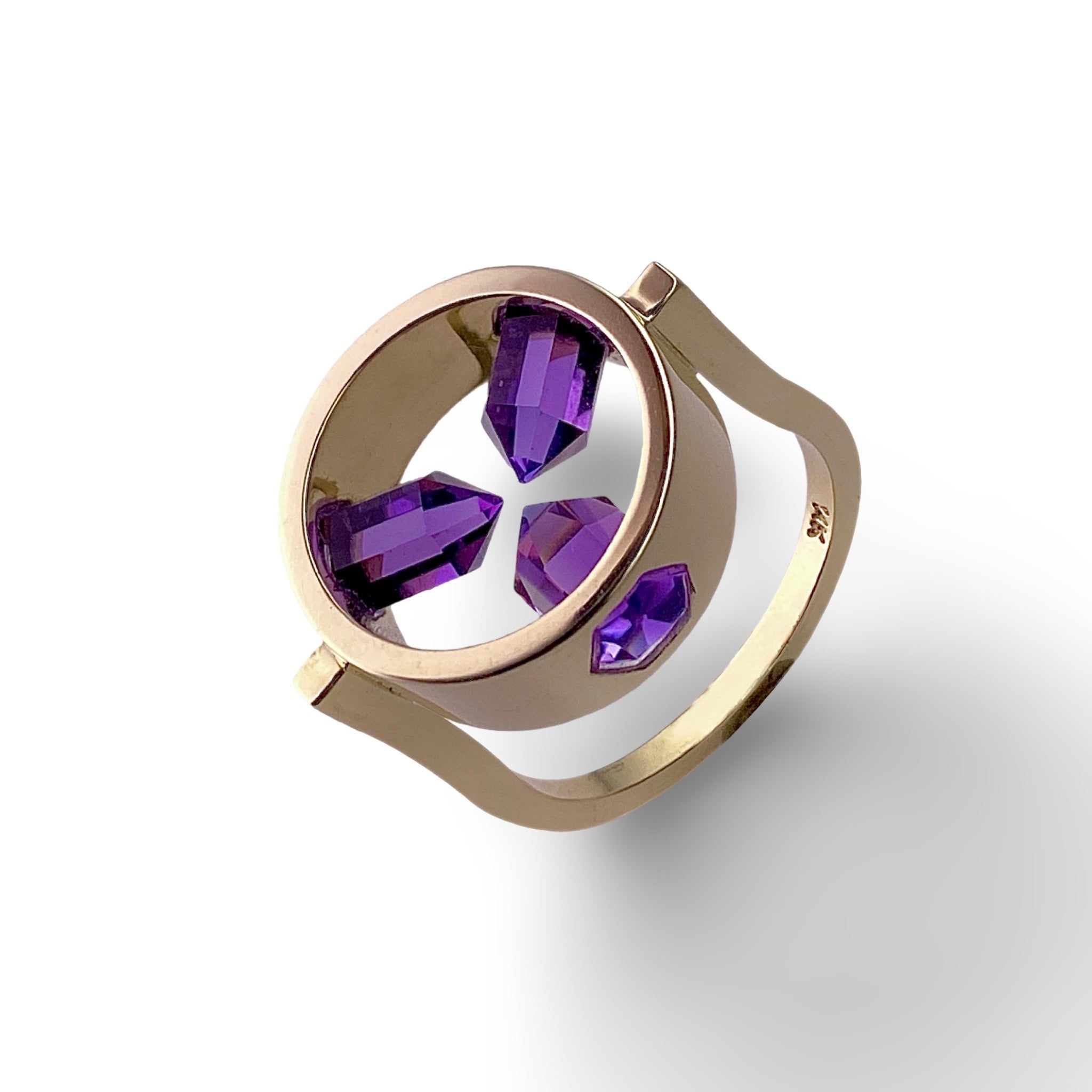 👑 PORTAL - 3 POINT RING IN AMETHYST - Hey Babe LA