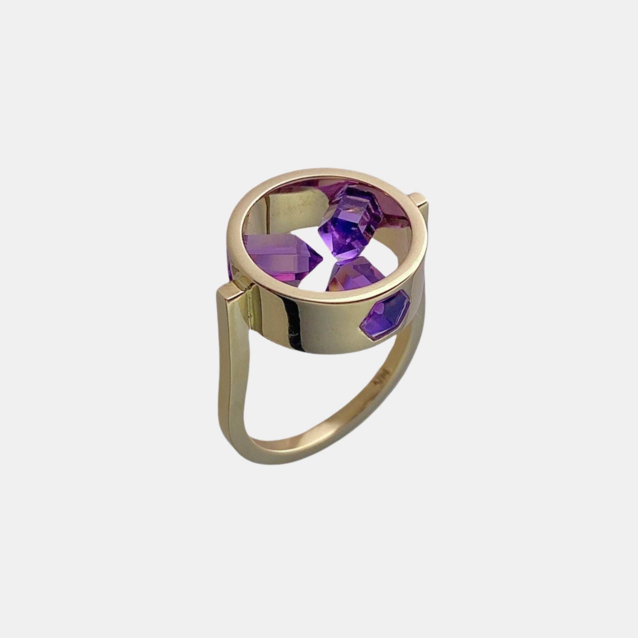 👑 PORTAL - 3 POINT RING IN AMETHYST - Hey Babe LA